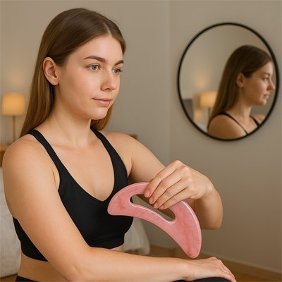 Gua sha corps | Jade Authentique - Douce Peau