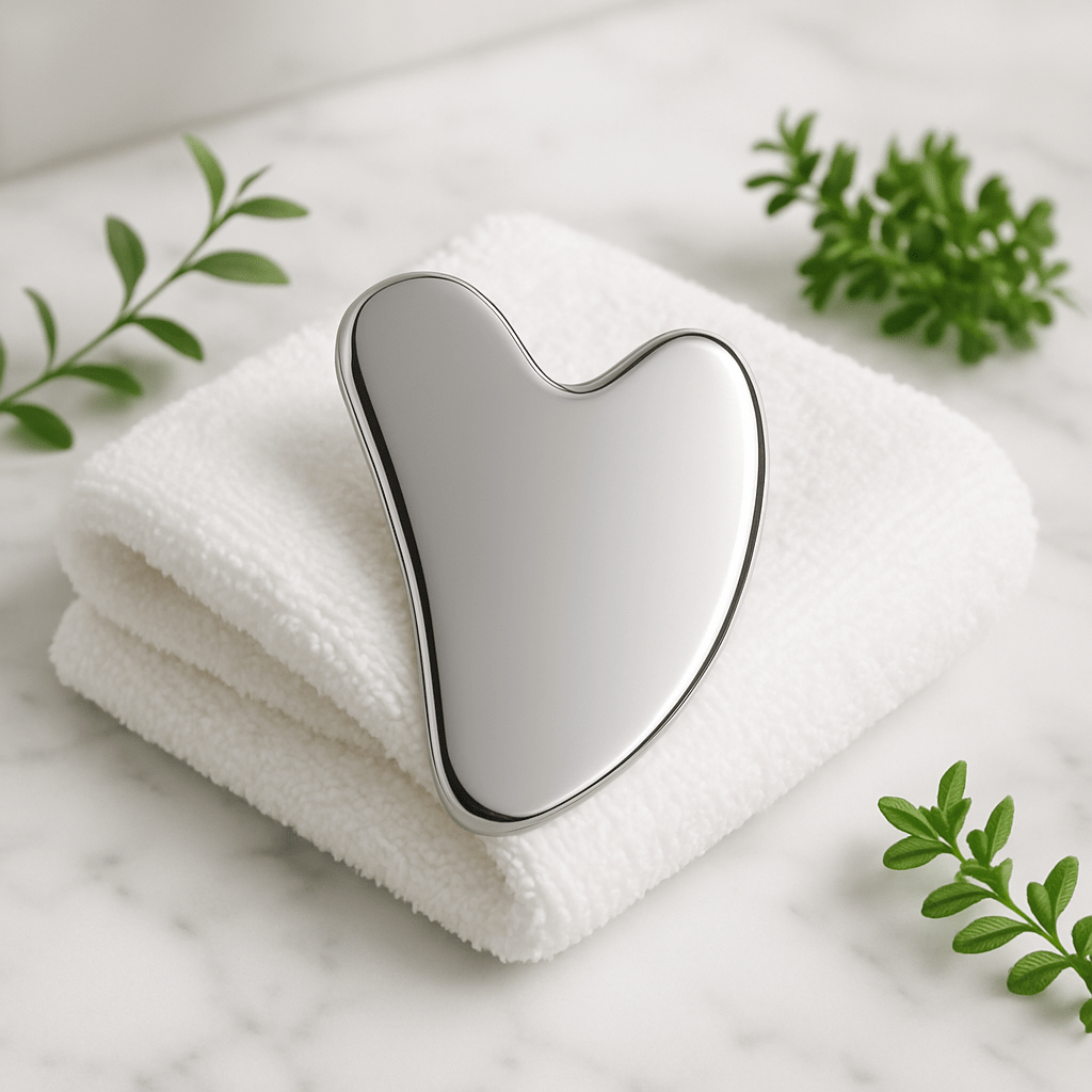 Gua sha visage | Acier inoxydable - Douce Peau