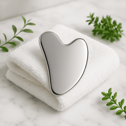 Gua sha visage | Acier inoxydable - Douce Peau